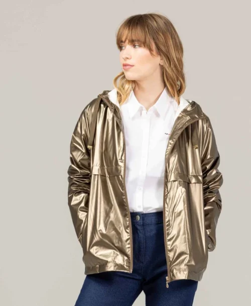 Coupe Vent Cuivre Irisé Femme