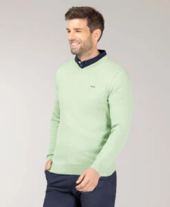 Pull Vert Pistache Homme