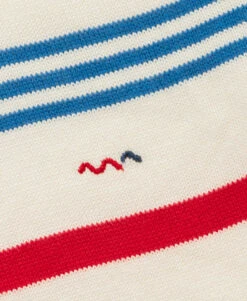 Pull Rayé Garçon Fond Blanc Rayé Rouge Et Bleu -Vetements Simples Magasin prod 9966 pull fond blanc casse raye multicol kolby 666x812 fc7ea0111e0b