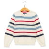 Pull Rayé Garçon Fond Blanc Rayé Rouge Et Bleu -Vetements Simples Magasin prod 9968 pull fond blanc casse raye multicol kolby 666x812 fc7ea0111e0b