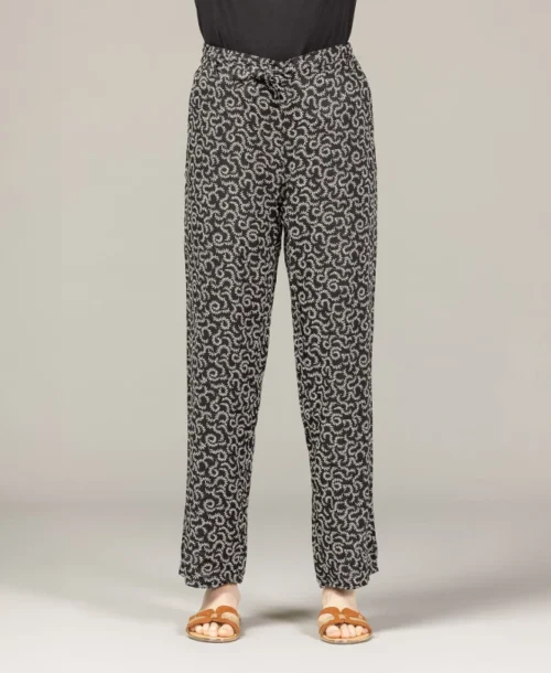 Pantalon Fluide Imprimé En Viscose