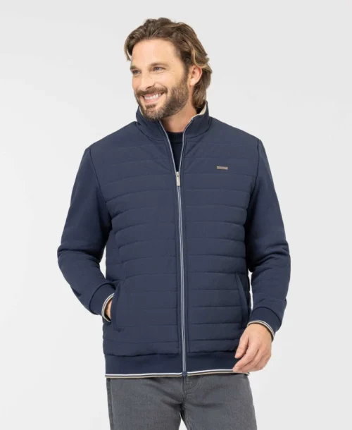 Veste Bleu Marine Bi-matière Homme 9 Veste Bleu Marine Bi-matière Homme -Vetements Simples Magasin prod 9997 veste ml indigo vasile 666x812 fc7ea0111e0b